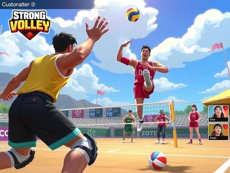 Strong Volley Champions community event showing players competing in tournament